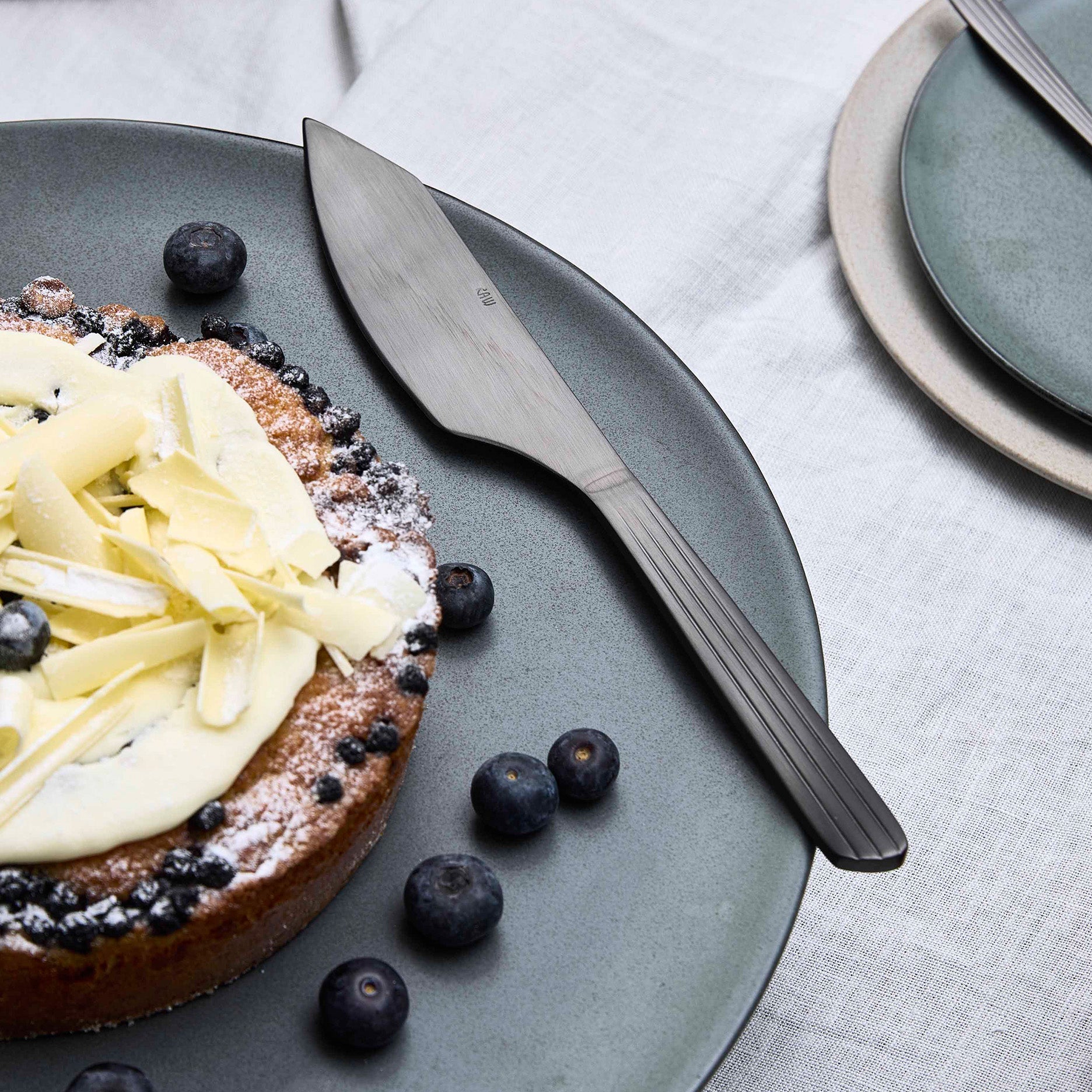 RAW lagkagekniv mat sortfarvet